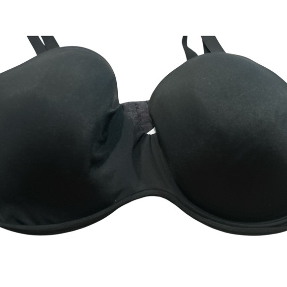 Cacique Smooth Boost Strapless Multi-way Bra Size 46C Black - Picture 2 of 4